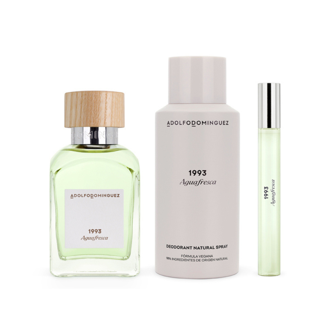 Perfume Hombre Adolfo Domínguez Agua Fresca – Set Hombre 120 ml + Deo 150 ml + Mini 10 ml