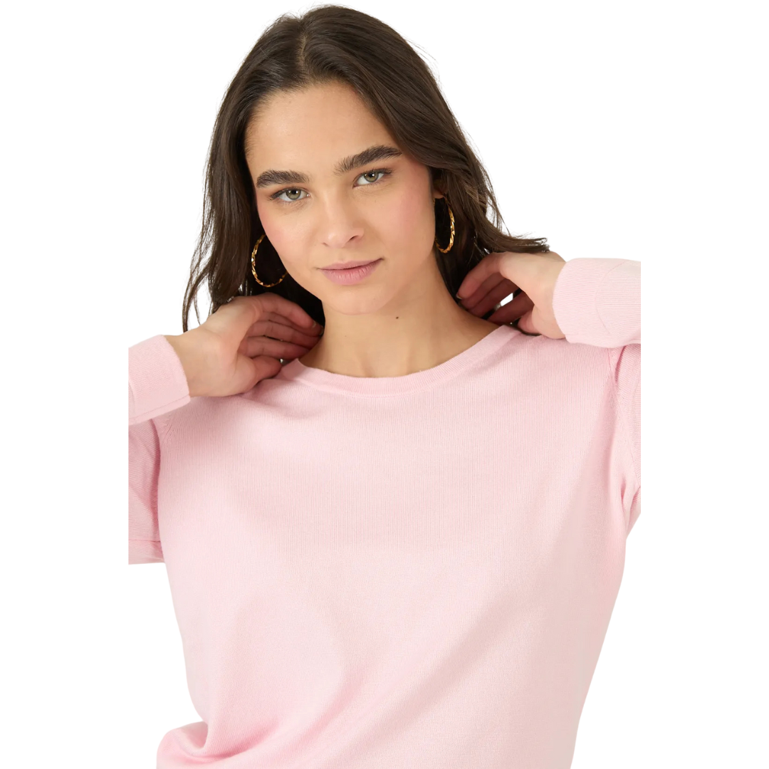 sweater-mujer-cuello-redondo-rosa