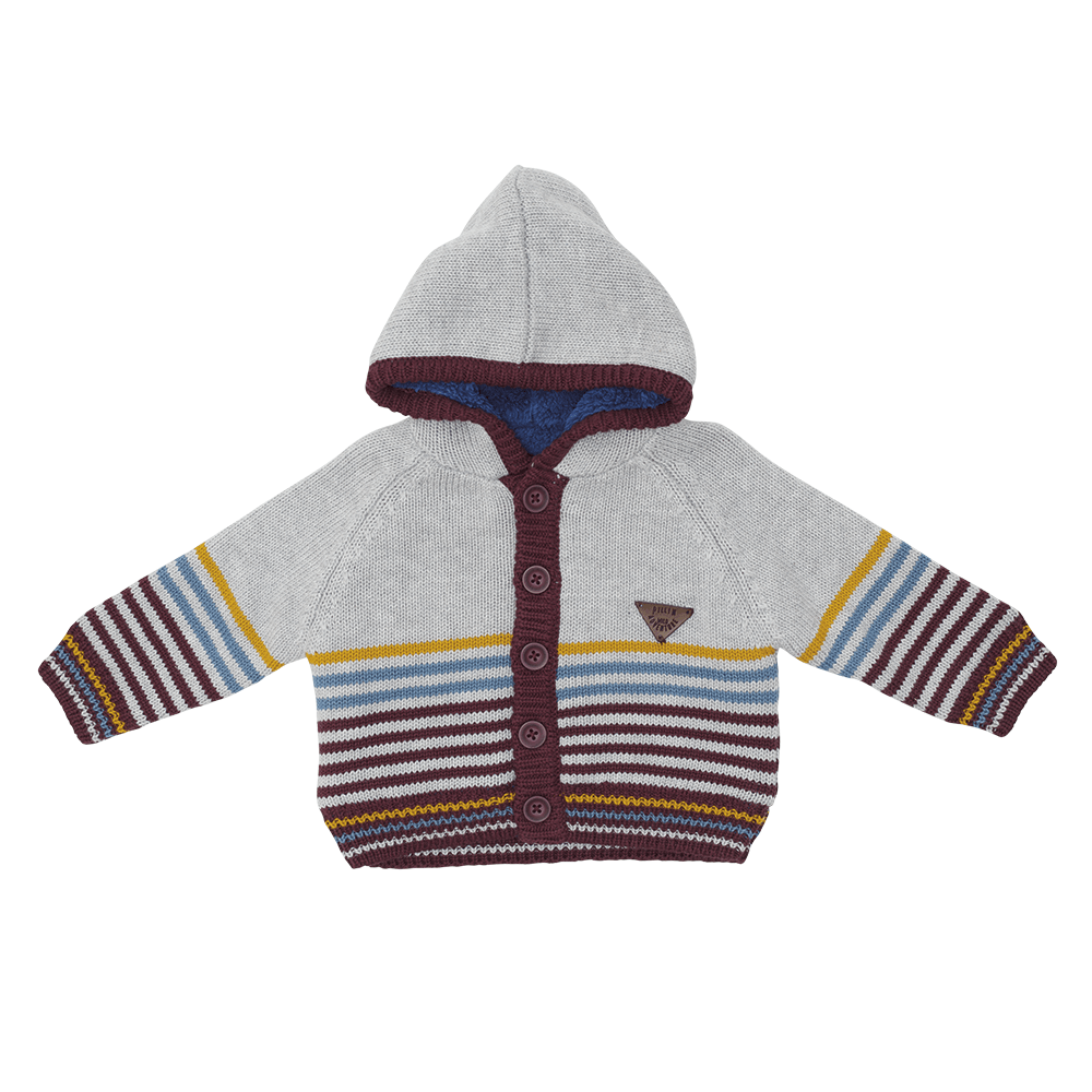 Chaleco Niño Bebé Gris C/Capucha