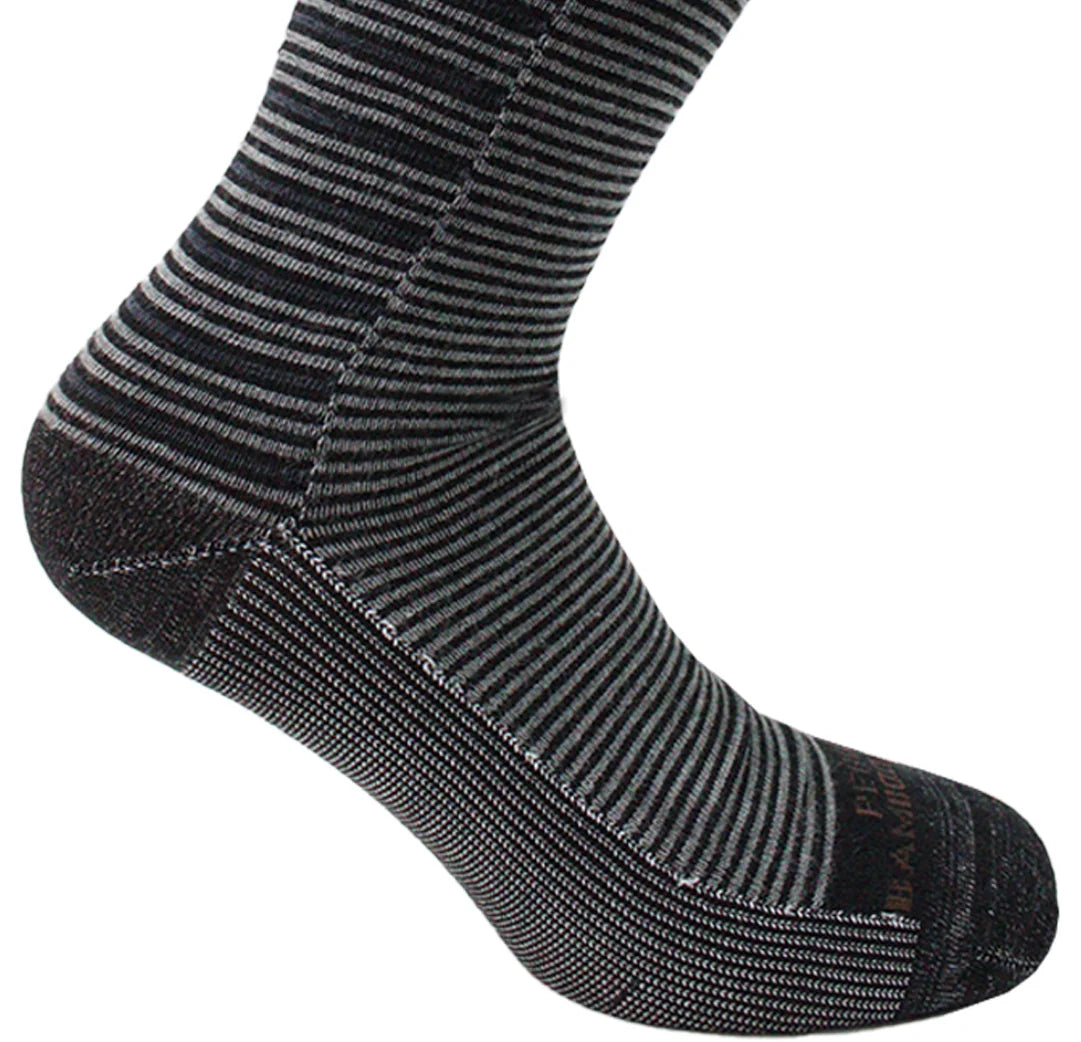 Calcetín Hombre Cobre + Bamboo Diseño Largo Americano Negro