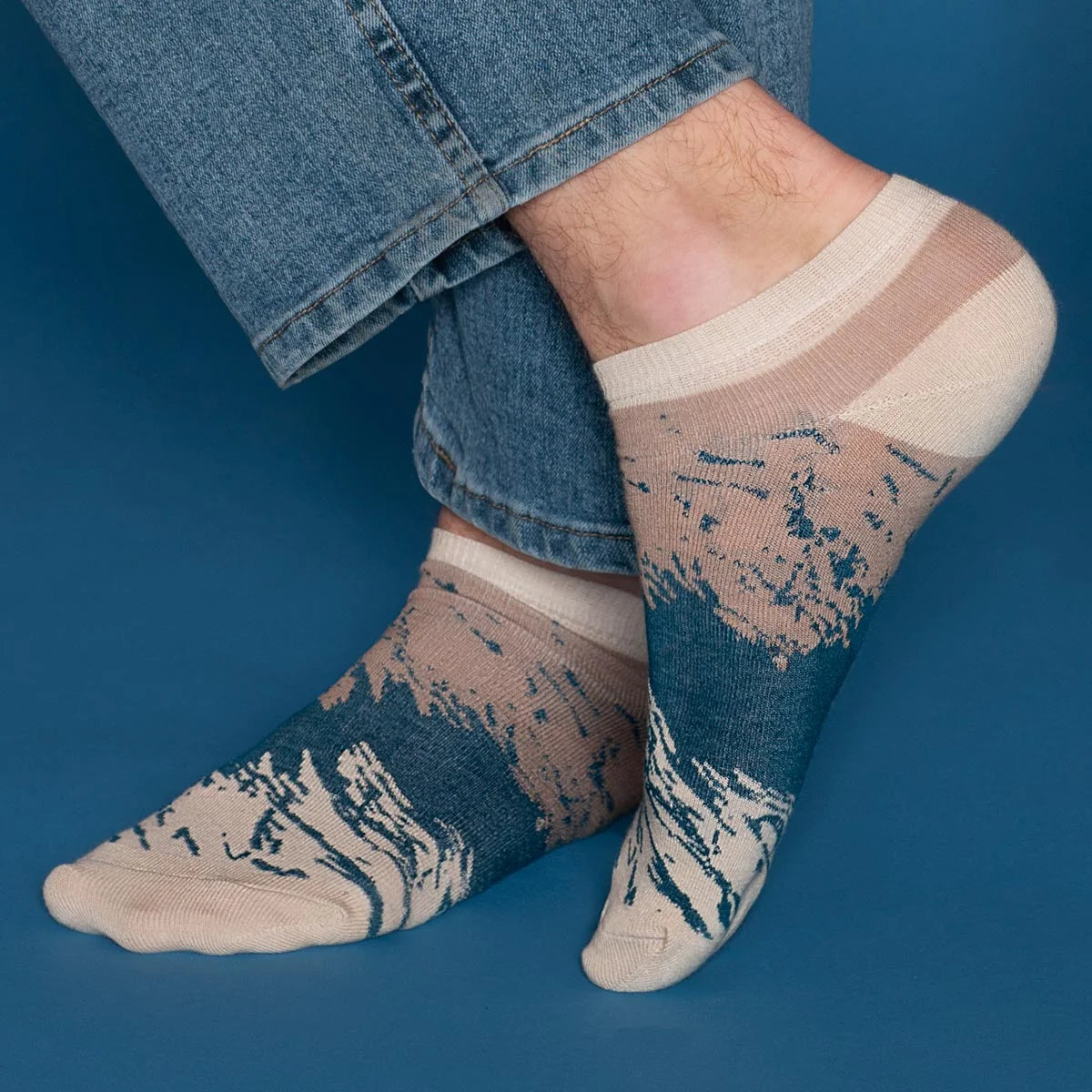 Calcetín Hombre Bamboo Pintura 2 Pares Camel