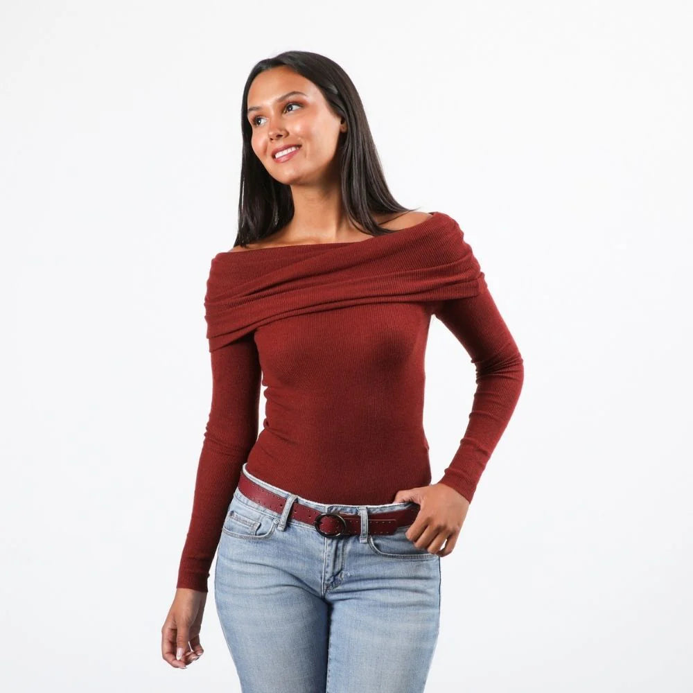 Cinturón Mujer Heras Burgundy