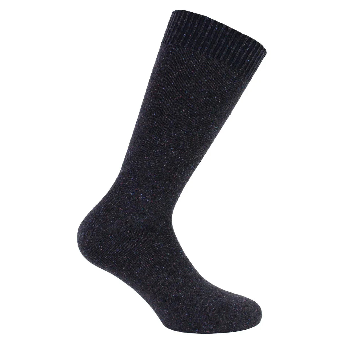 calcetín-hombre-lana-italiana-liso-largo-¾-azul-