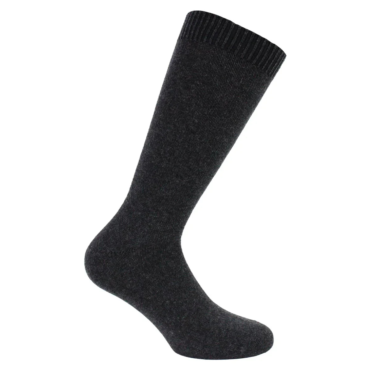 calcetín-hombre-lana-italiana-liso-largo-¾-negro