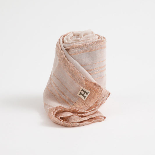 Pañuelo Mujer Liso Ian Lineas Beige Humana