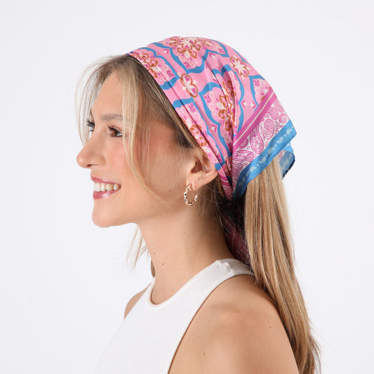 Bandana Set Aros Frany Rosado Humana