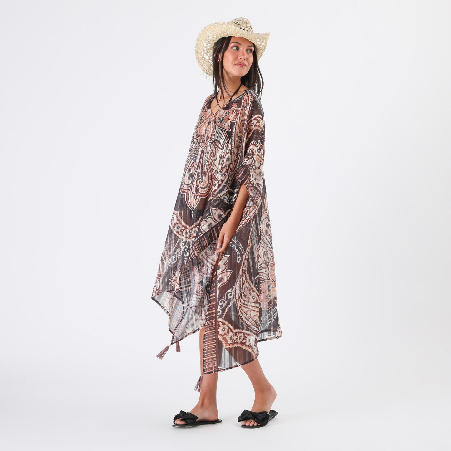 Kimono Mujer Kafi Floral Café Humana