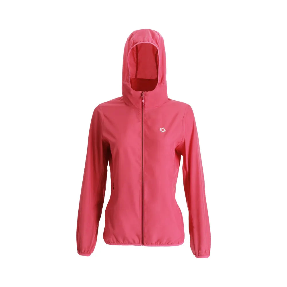Chaqueta Mujer Compactable Airjkt Hoodie Guinda