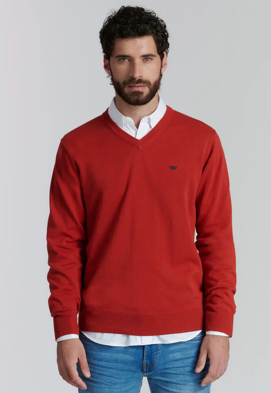sweater-hombre-v-neck-solido-f-smart-casual-brick