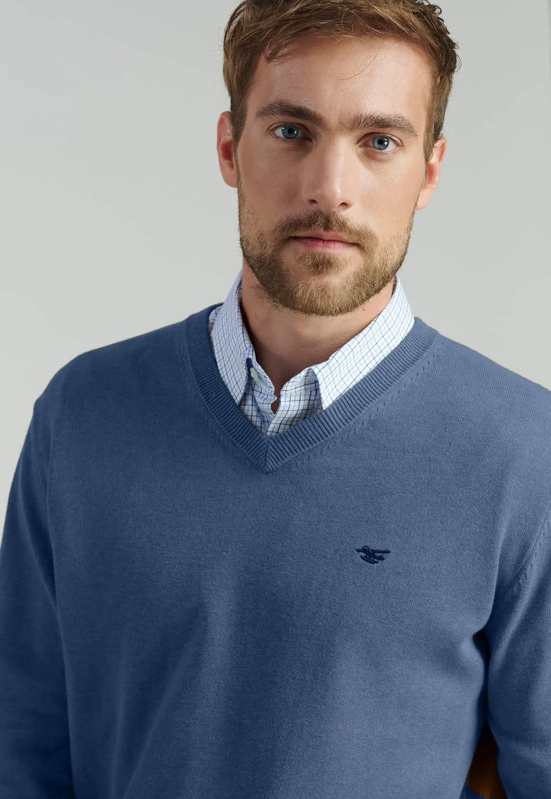 sweater-hombre-v-neck-melange-f-smart-casual-lt-blue