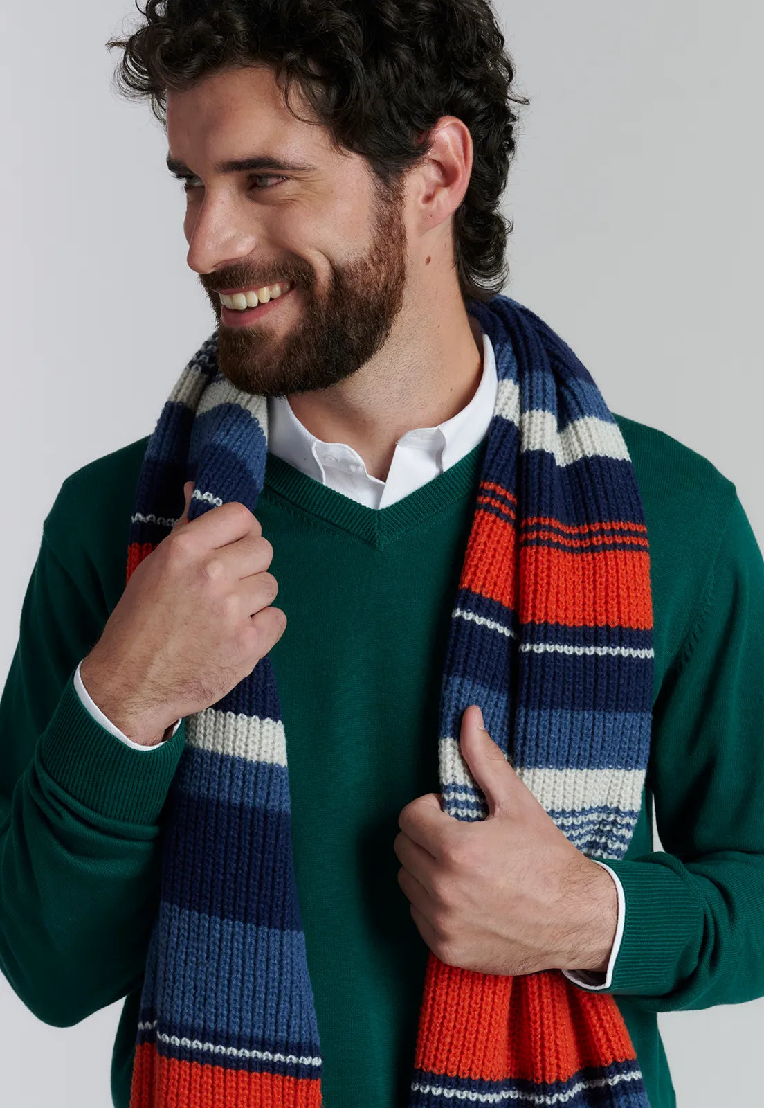 Sweater Hombre V Neck Solido F Smart Casual Forest