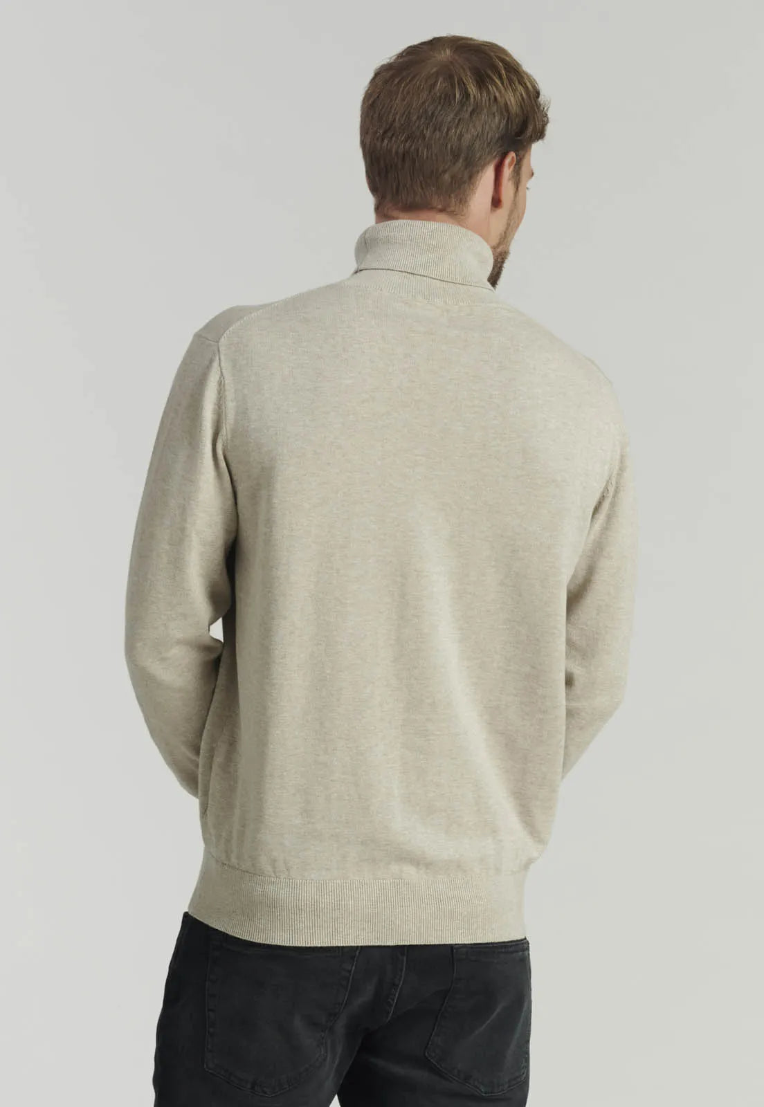 Sweater Hombre Turtle Neck F Smart Casual Dk Oyster