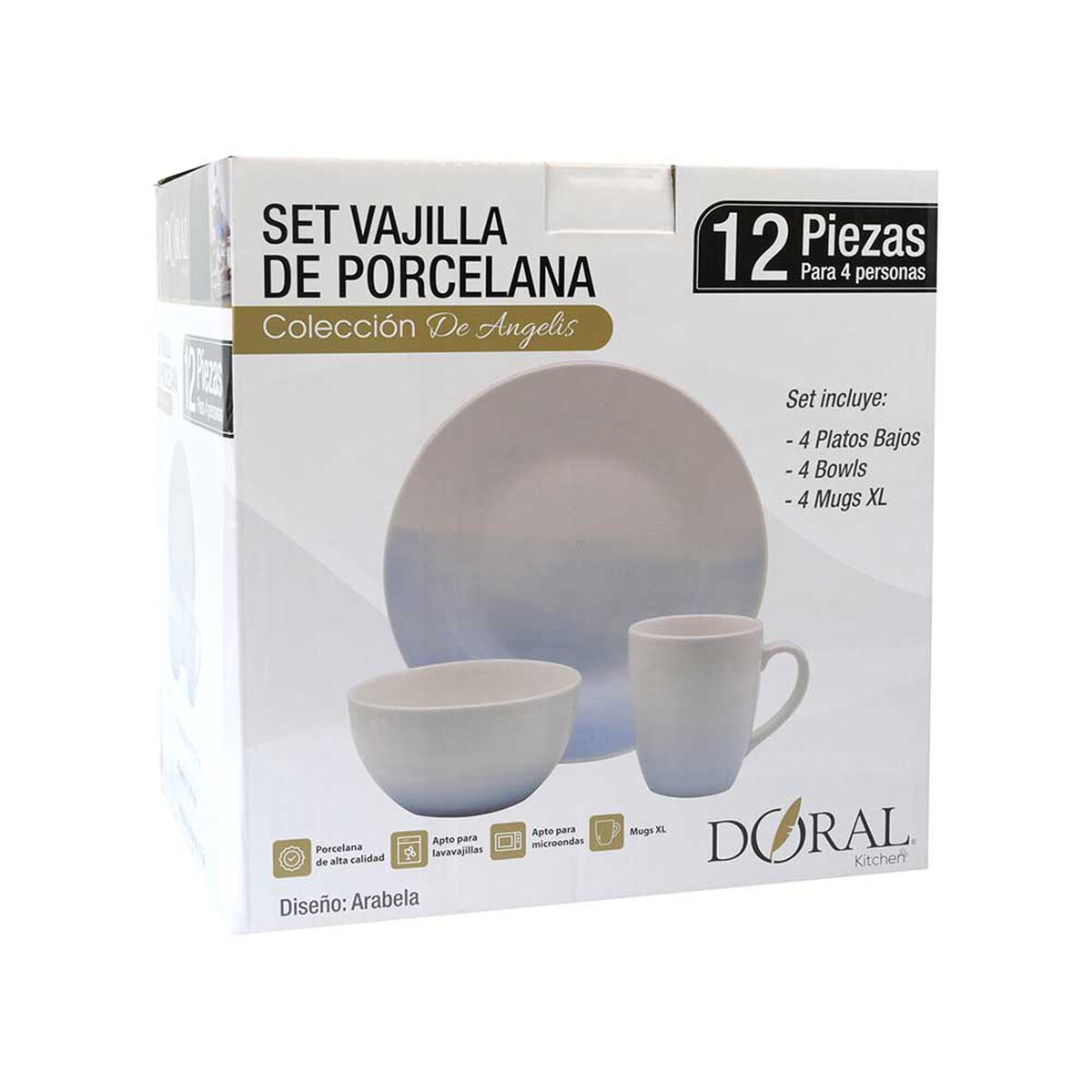 Vajilla Doral 12 Piezas Arabella