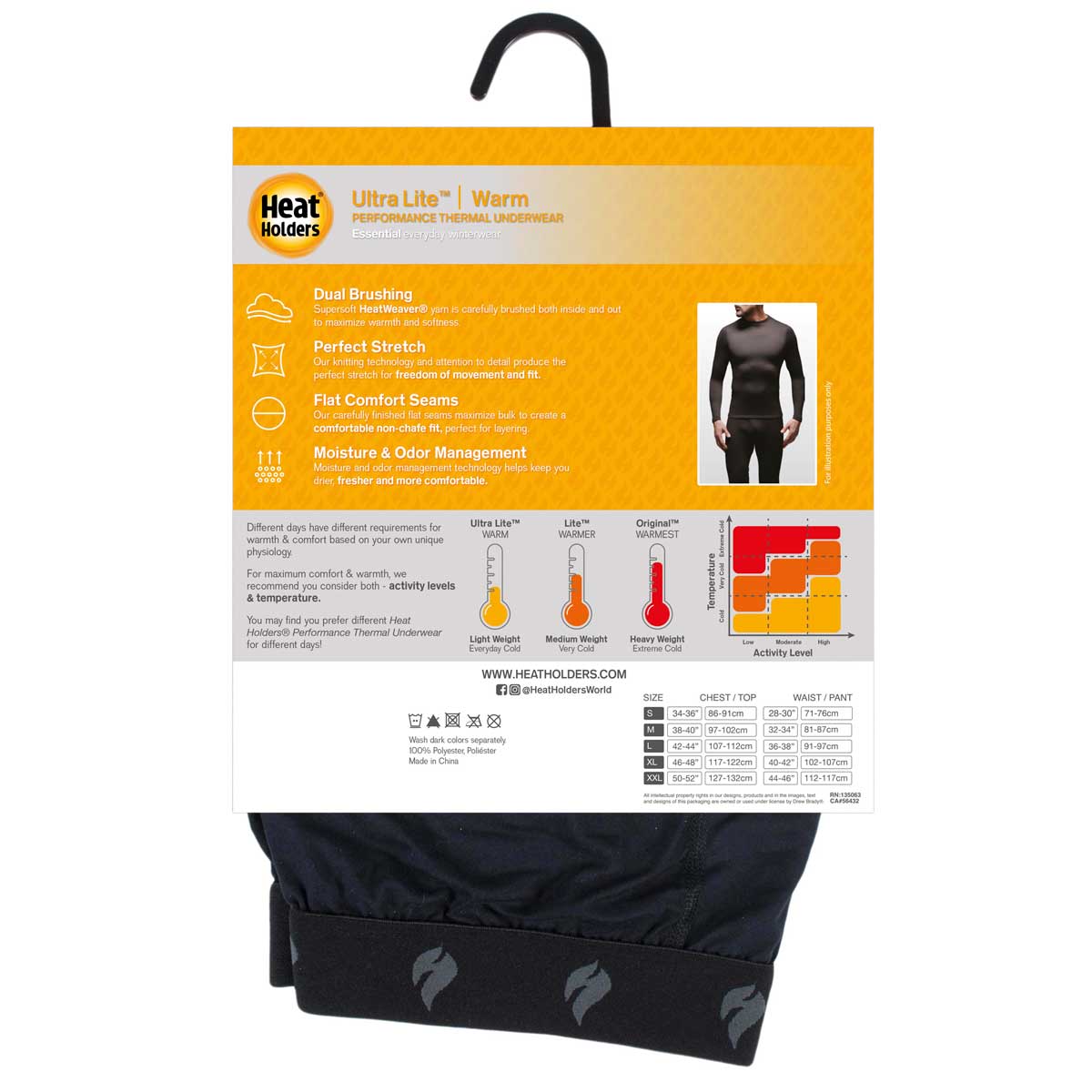 Calza Hombre Primera Capa Térmica Uso Diario Negro