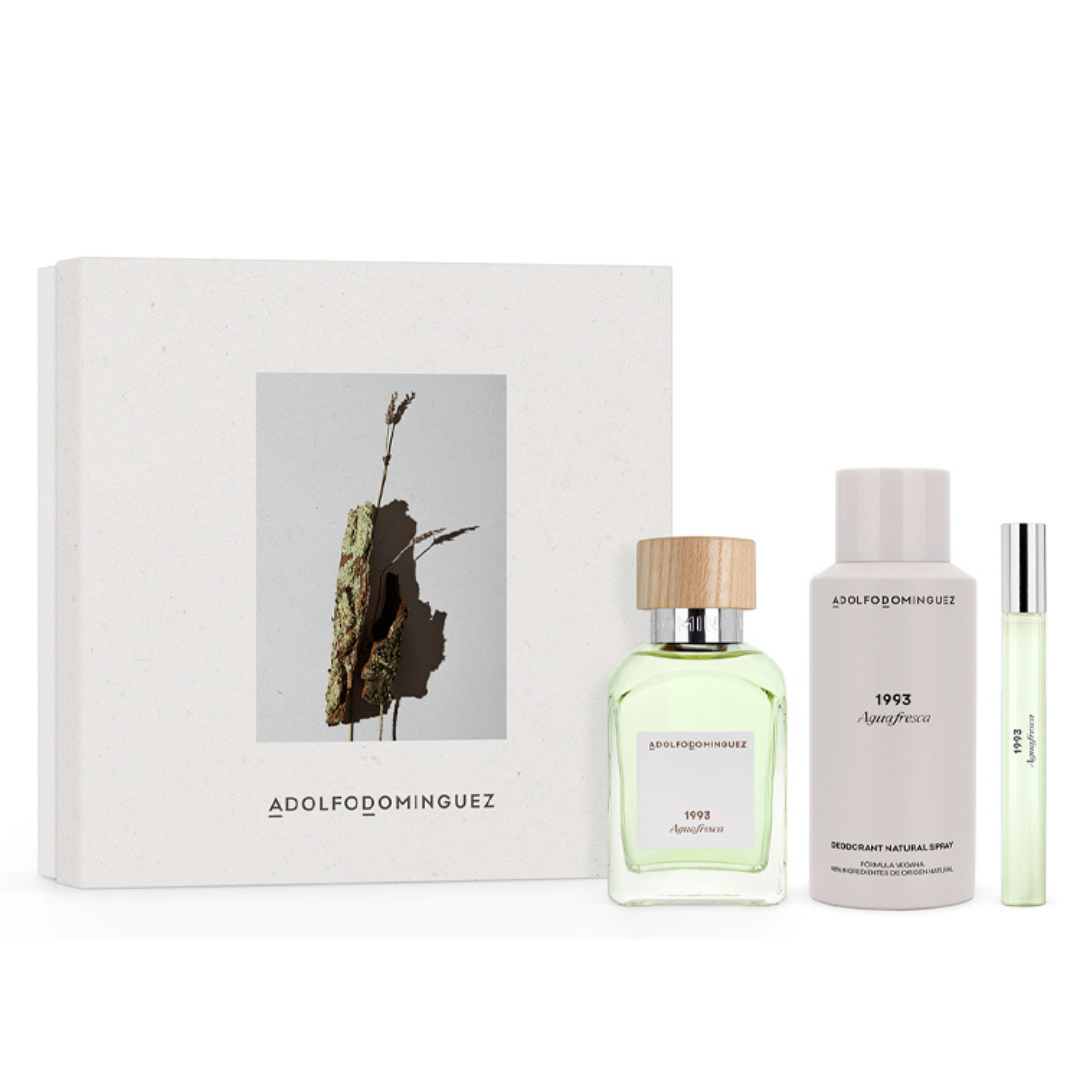Perfume Hombre Adolfo Domínguez Agua Fresca – Set Hombre 120 ml + Deo 150 ml + Mini 10 ml