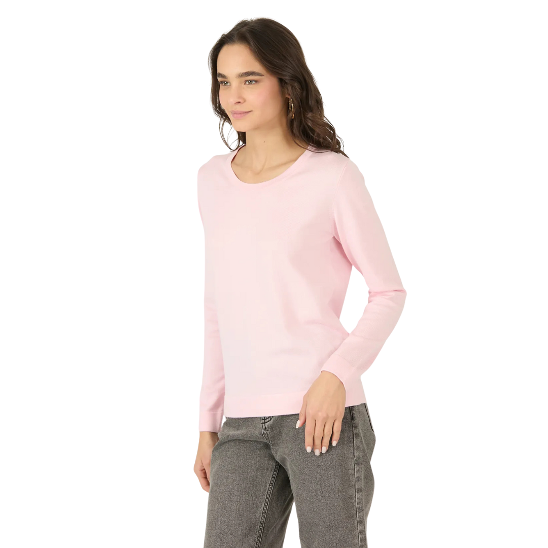 sweater-mujer-cuello-redondo-rosa