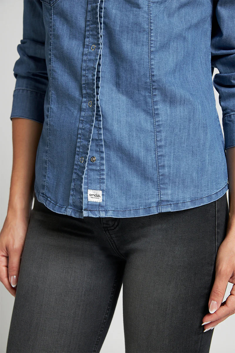 Camisa Mujer Denim 5119 Azul