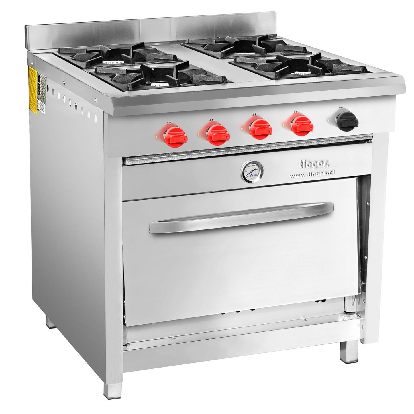 Cocina 4 Platos Acero Inoxidable Gas Licuado