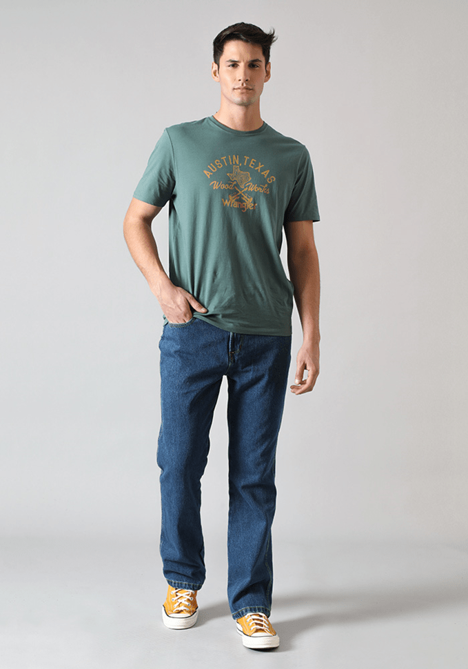 Jeans Hombre Texas Regular Fit Stone Washed
