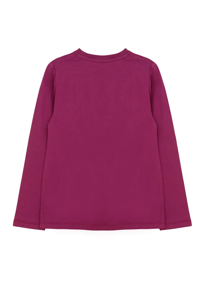 Polera Niña Morado Estrella