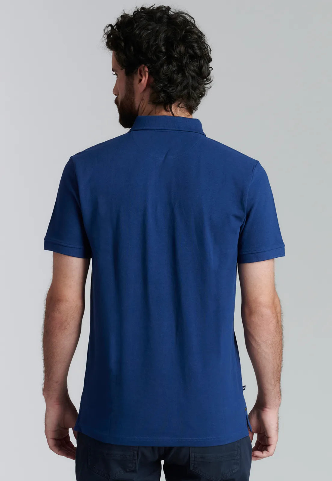 Polera Hombre Básica Pique Fr Blue