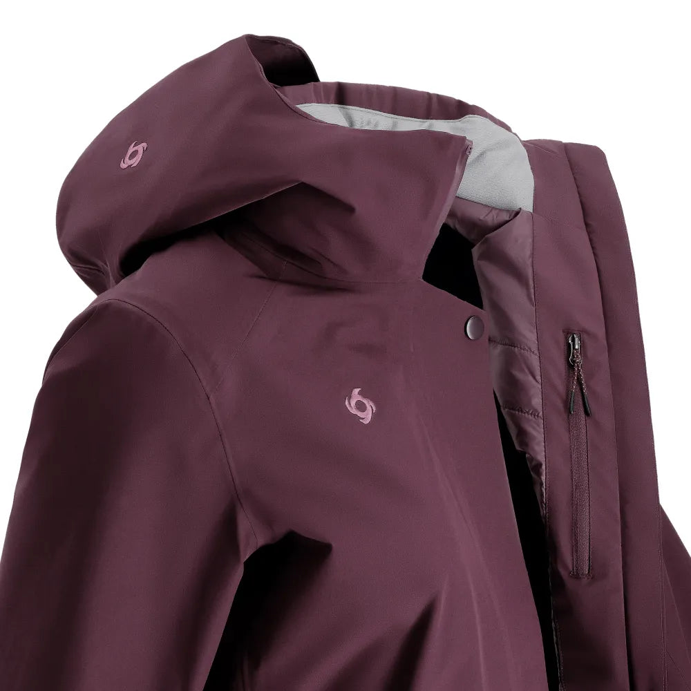 Parka Mujer Abrigo Raven Burdeo
