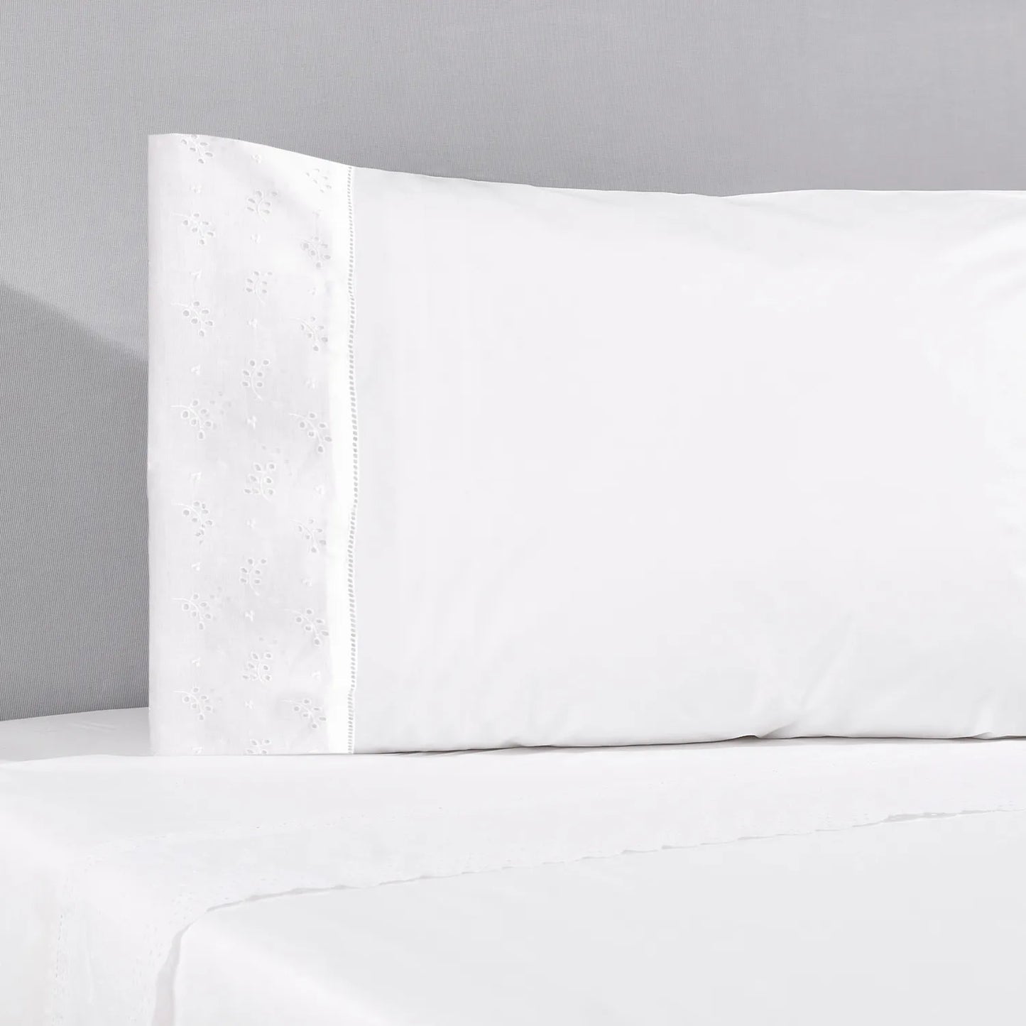 Set Sábana Nina Herrera Clásica Blanco 220 Hilos