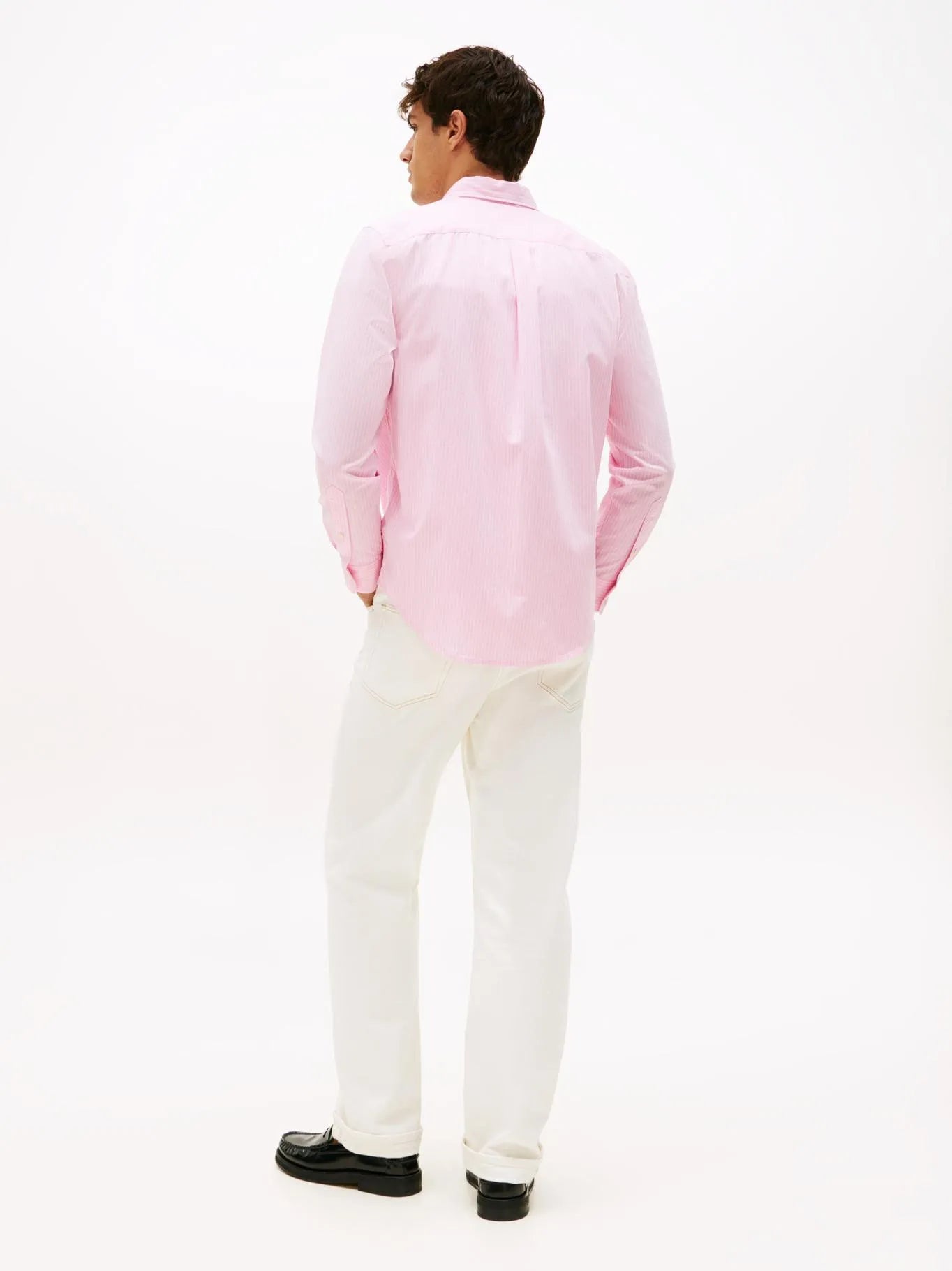 Camisa Hombre Core De Popelín Regular Fit Rosada