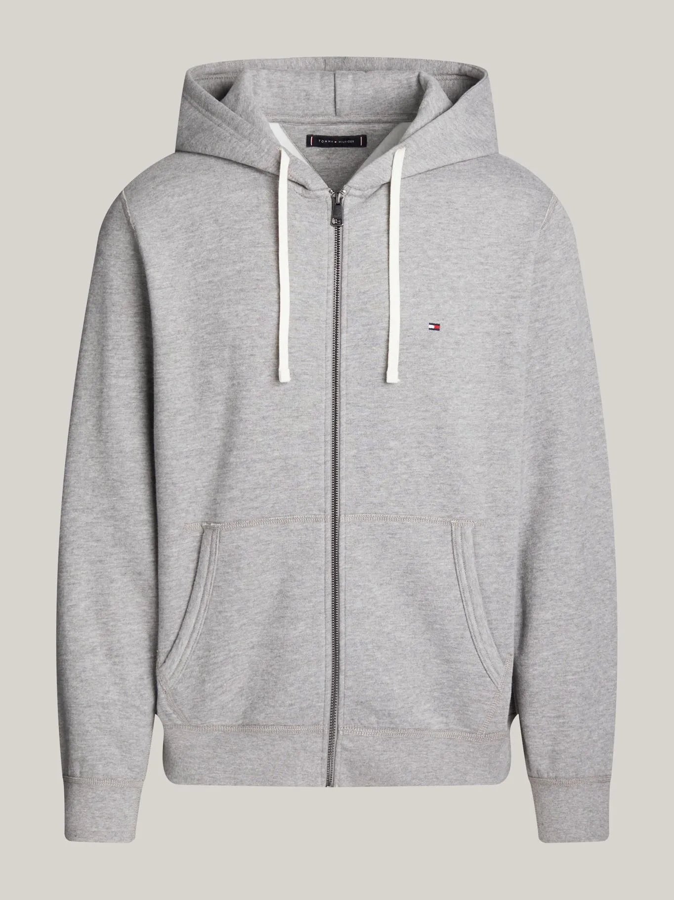 Polerón Hombre Hoodie Essential Con Cierre Gris