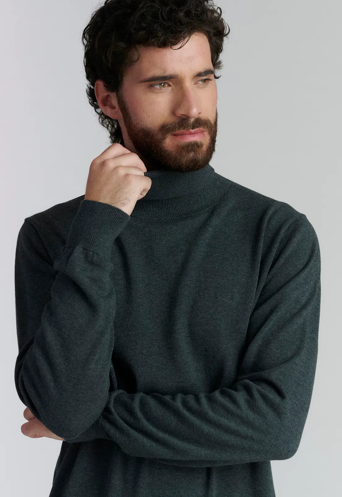 Sweater Hombre Turtle Neck F Smart Casual Graphite