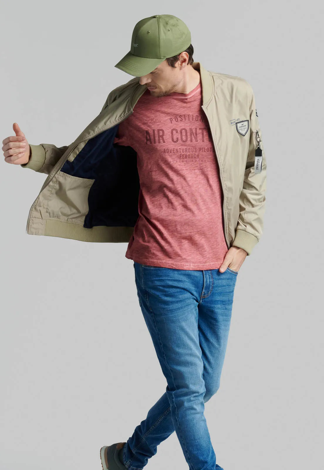 Chaqueta Hombre Pilot Sport Beige