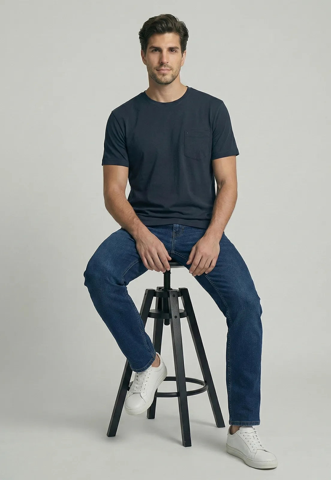 Polera Hombre Boston Navy