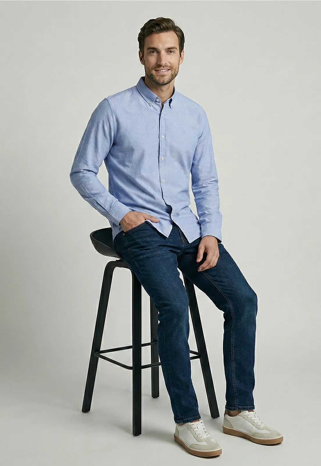 Camisa Hombre Oxford Sport Sky Men