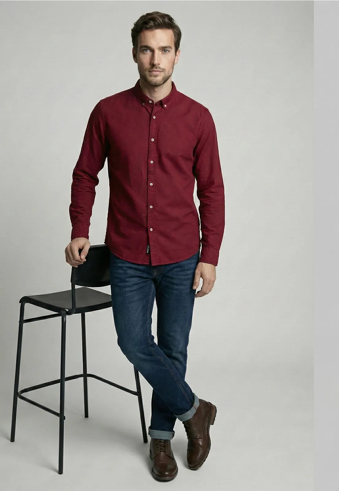 Camisa Hombre Bolton Burgundy