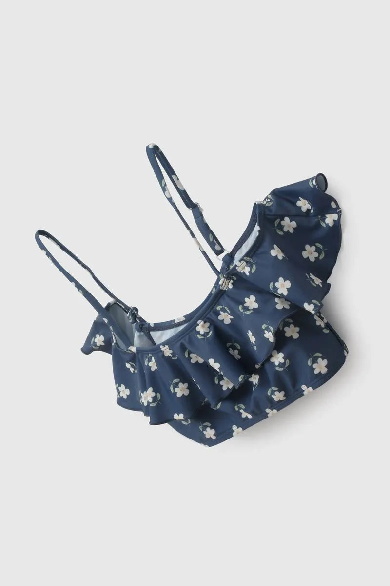 Bikini Niña Flores Azul