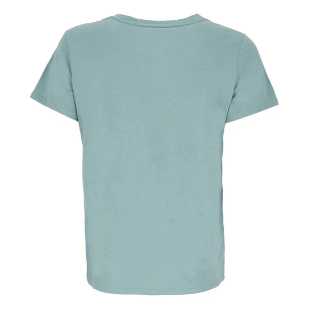 Polera Mujer Manga Corta Mountain Logo Teal