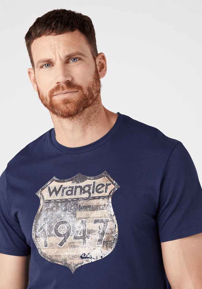 Polera Hombre Americana Manga Corta Navy II