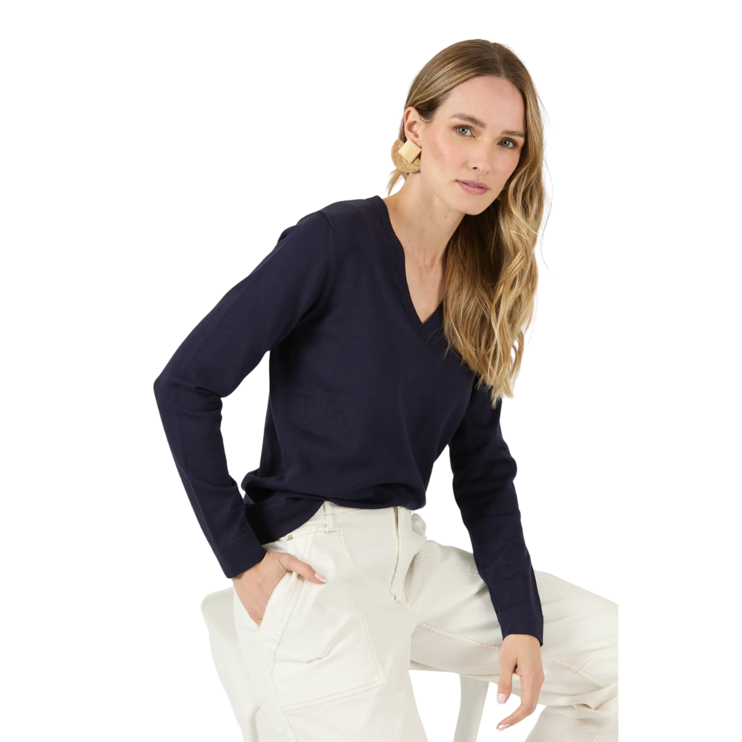 sweater-mujer-cuello-v-azul-marino