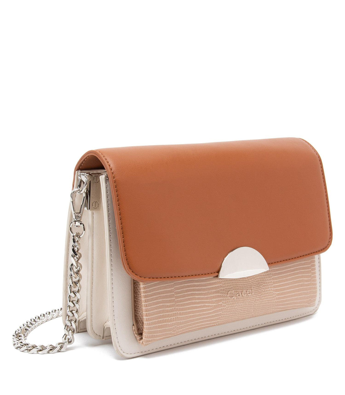 Cartera Mujer Retro Con Tapa Pequeña Capuccino
