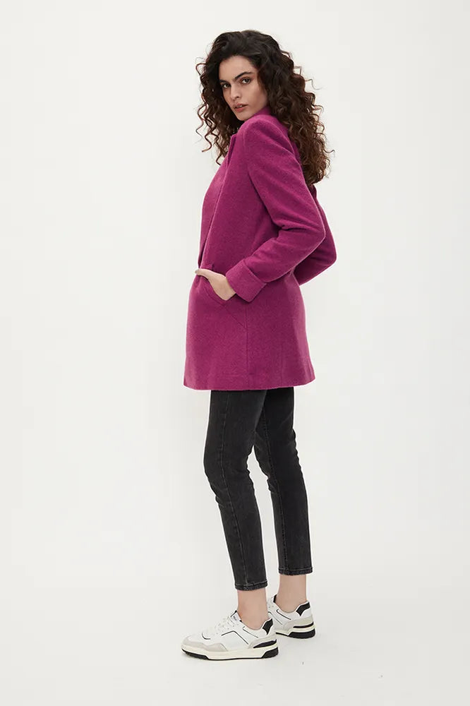 Tapado con Solapa Larga Fucsia