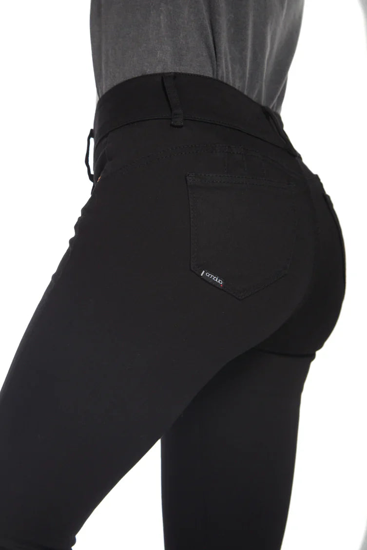 Jeans Mujer Tiro Alto Pitillo Push in Push Up 4559 Negro