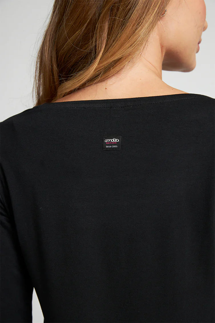 Polera Mujer Manga Larga 5130 Negra