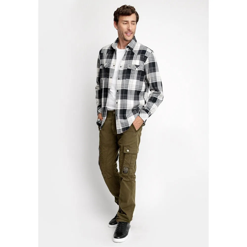 Camisa Hombre Checkered Virginia FJ Black