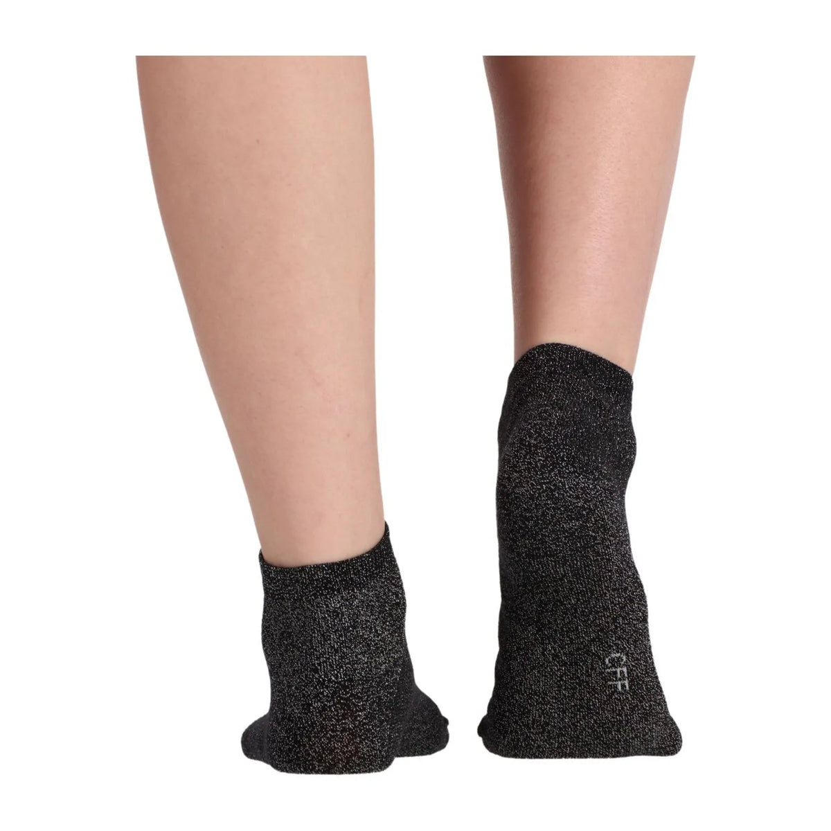 Fourpack Calcetín Mujer Corto Lurex Con Brillantes Negro y Gris