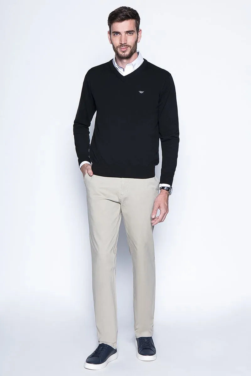 Sweater black hombre smart casual Ferouch