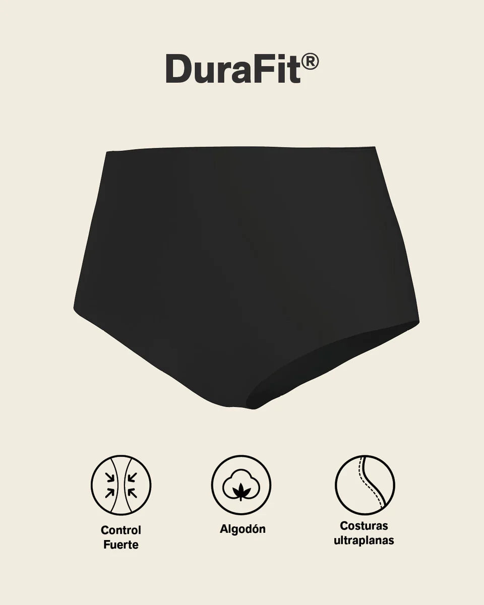Calzón Mujer Clásico Efecto Invisible De Control Fuerte En Abdomen Negro