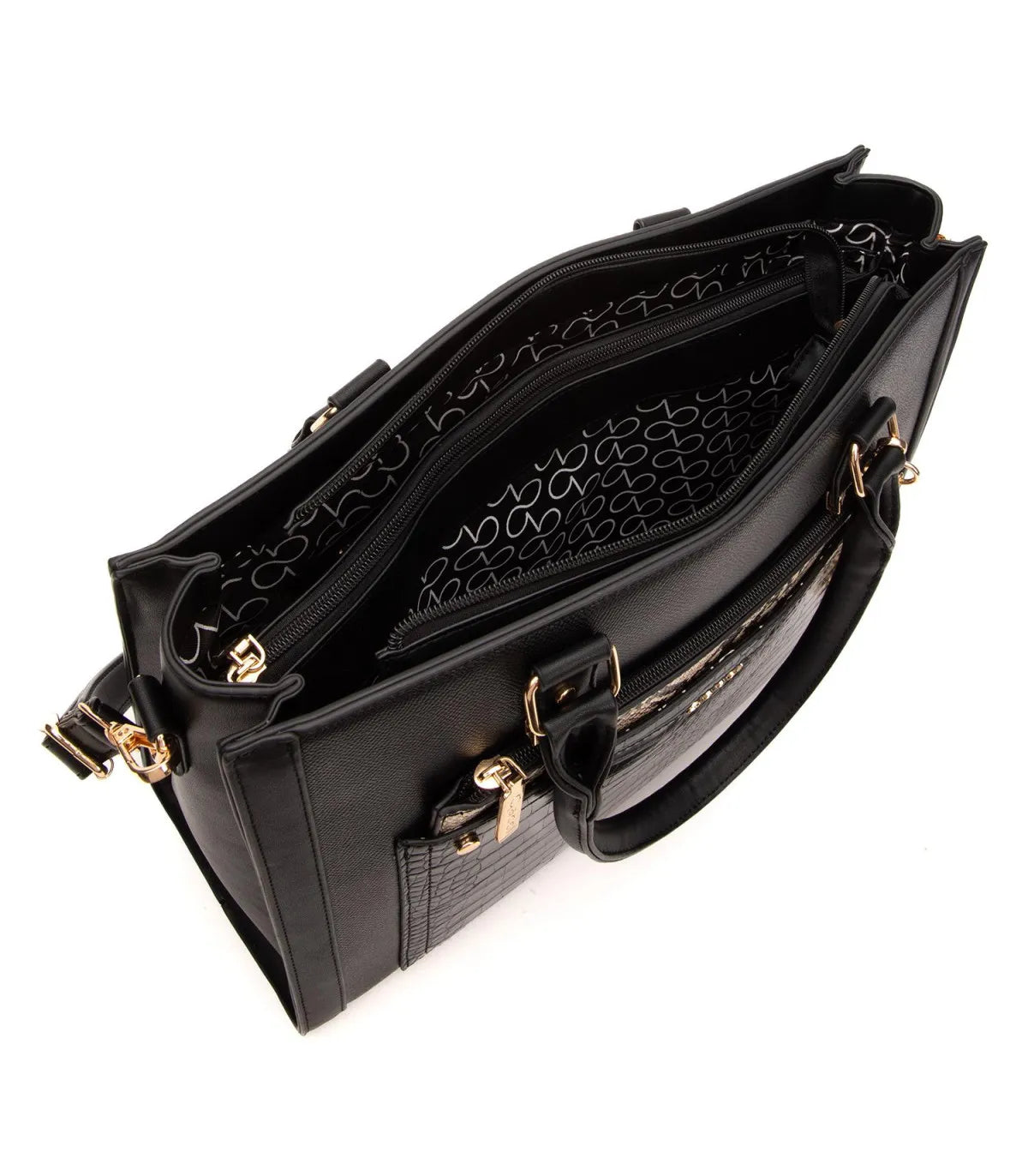 Cartera Mujer Dos Asas CAR3414 Grande Negro
