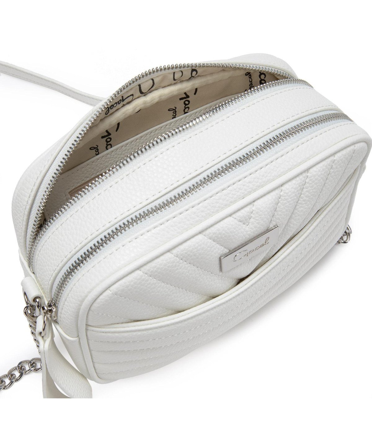 Cartera Mujer Bandolera Grande Blanco