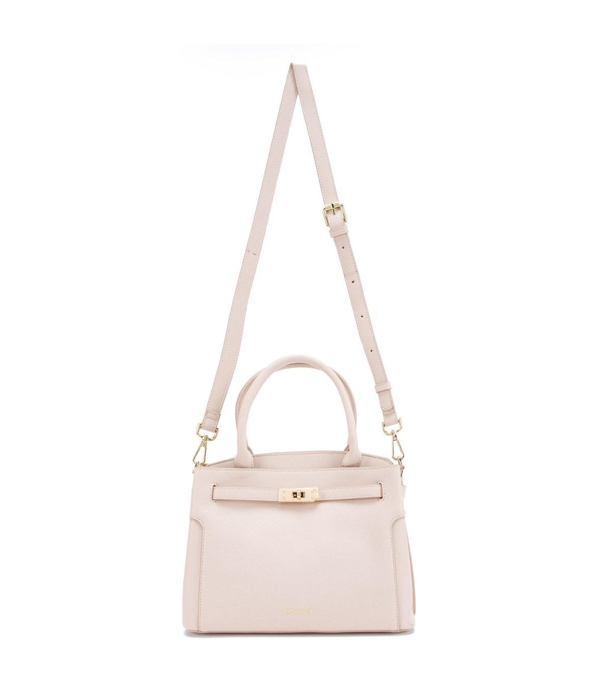 Cartera Mujer Dos Asas Pequeña Off White