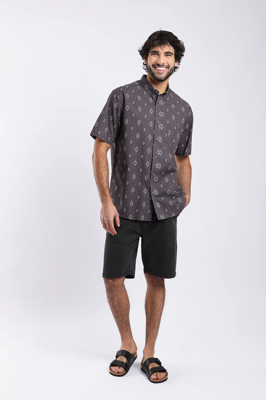 Camisa Hombre Navajo Grafito